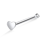 Heart Silver Bone Nose Stud NSKD-140s